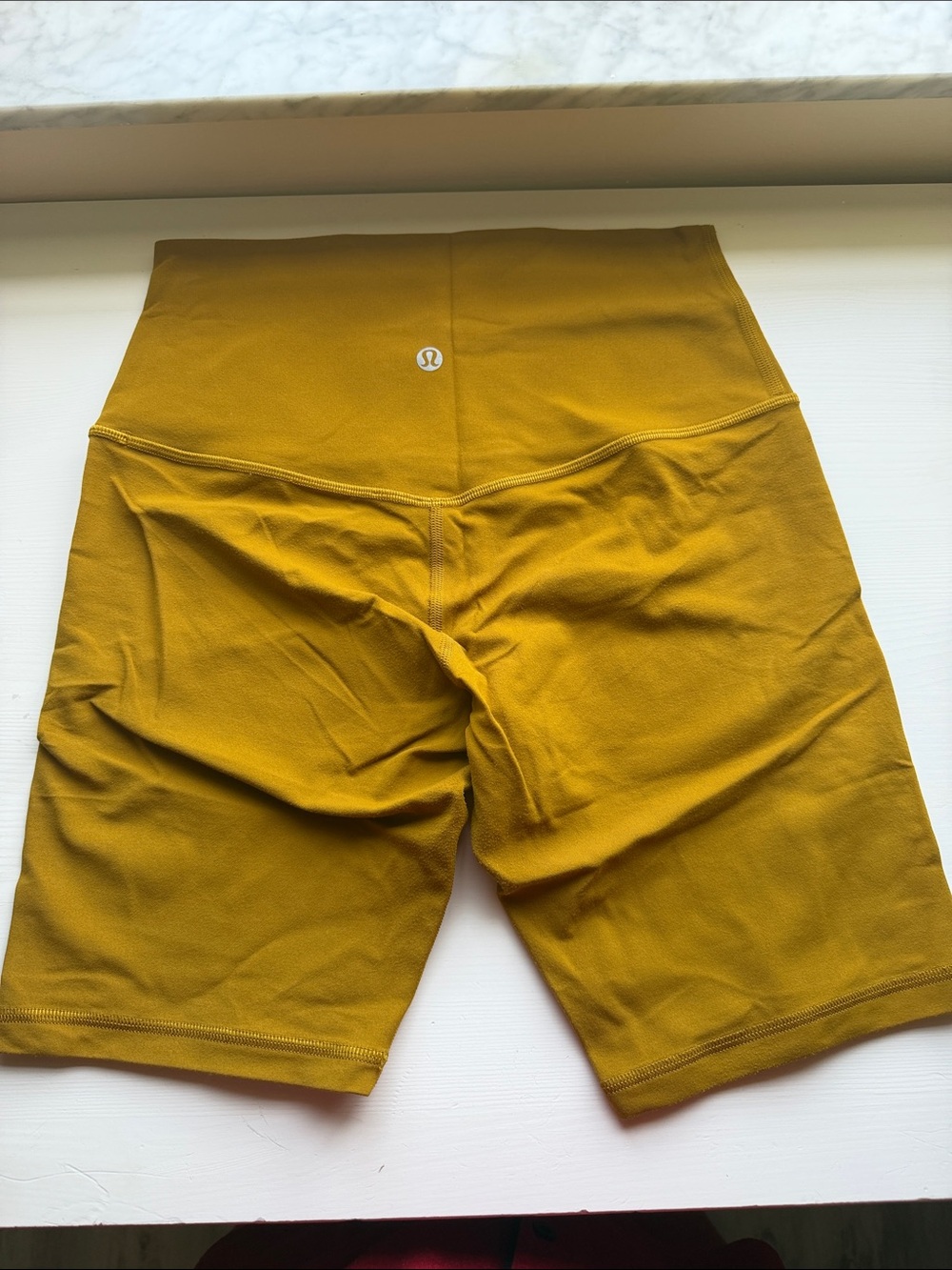 lululemon athletica High-Waist Bike Shorts in Mustard - Picture 2 of 2